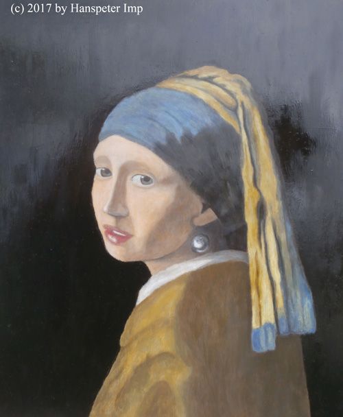Hanspeter Imp malte einen Vermeer Das Mädchen mit dem Perlenohrgehaenge