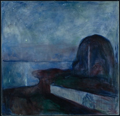 Edvard Munch Sternennacht - blauer Meerblick